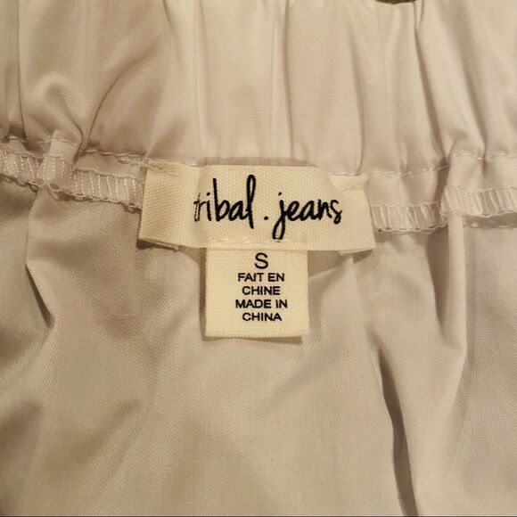 Tribal Off The Shoulder White Top Size Small - Picture 6 of 11